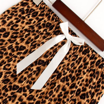 Sexy Leopard Print Sleep Bottoms Γυναικεία Σορτς Πυτζάμα που αναπνέει σε Plus μέγεθος με μαλακή βισκόζη για νυχτικά Sleepwear Plus S-3XL