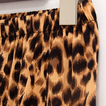 Sexy Leopard Print Sleep Bottoms Γυναικεία Σορτς Πυτζάμα που αναπνέει σε Plus μέγεθος με μαλακή βισκόζη για νυχτικά Sleepwear Plus S-3XL