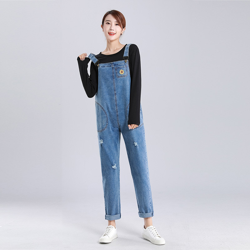 Demin Jeans Haine de maternitate Pantaloni cu bretele Pantaloni Primăvară Toamnă Femei însărcinate Salopete dintr-o bucată Salopetă Îmbrăcăminte pentru sarcină