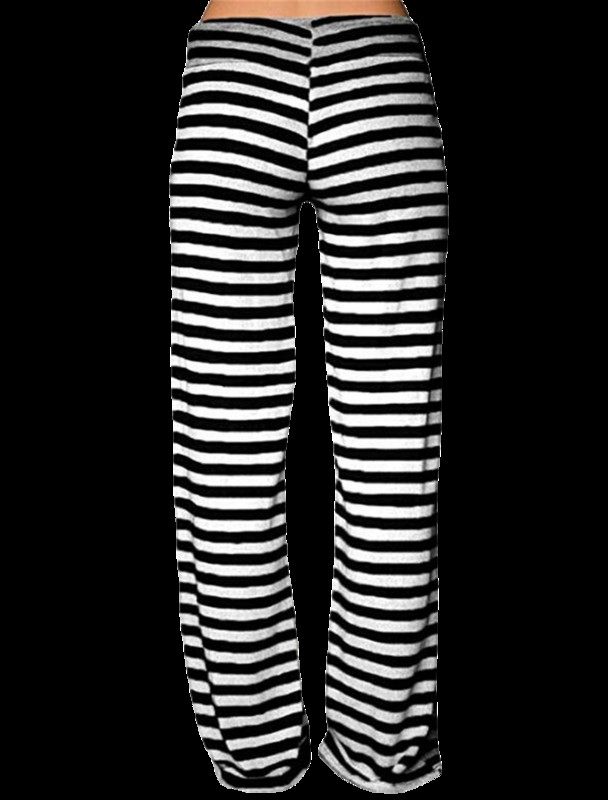 Pizsama női nadrág húzózsinór hosszú otthoni alvás alsó nadrág puha alkalmi csíkos nagy méret