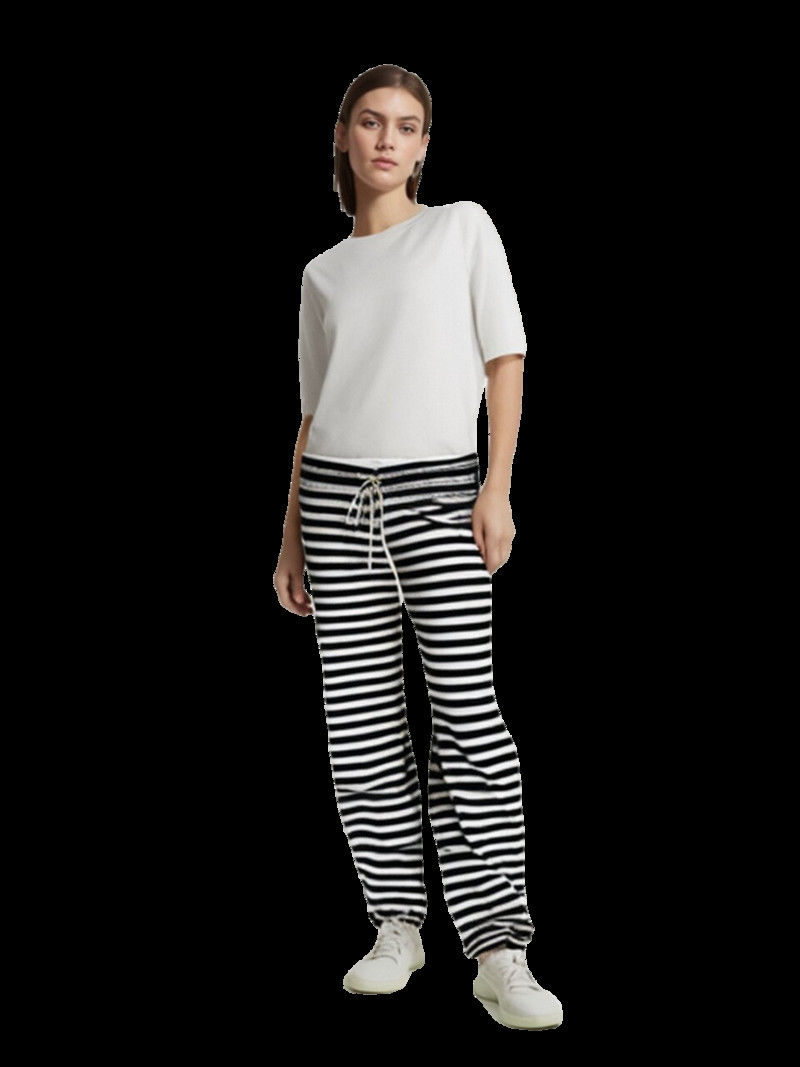 Pizsama női nadrág húzózsinór hosszú otthoni alvás alsó nadrág puha alkalmi csíkos nagy méret