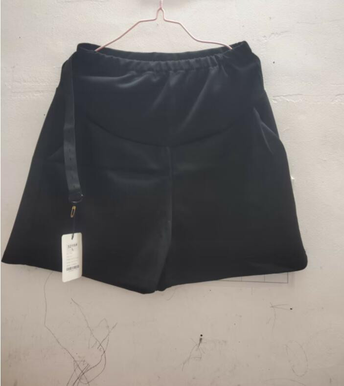 M-3XL Grūtnieču vasaras vēderšorti vienkrāsains ar augstu vidukli, brīvs ikdienas grūtniecēm Sporta šorti sānu kabatas sieviešu zābaku griezums