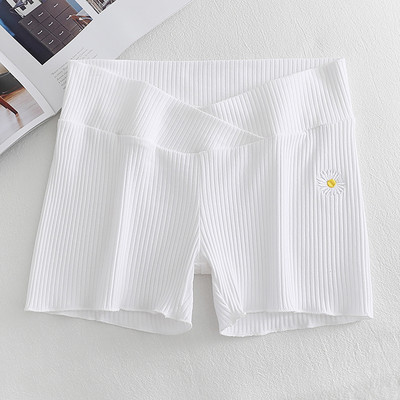 2024 Καλοκαίρι Έγκυες Σορτς κοιλιάς Εγκυμοσύνη Χαμηλόμεση Φαρδιά αθλητικά παντελόνια Κέντημα μόδας Σορτς εγκυμοσύνης