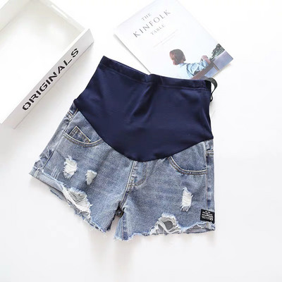 Grūtnieču apģērbi grūtniecēm džinsi Sieviešu džinsa šorti grūtniecēm džinsi ar zemu vidukli liela izmēra brīvas bikses valkāt ārā