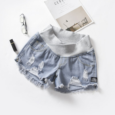 Grūtnieču apģērbi grūtniecēm džinsi Sieviešu džinsa šorti grūtniecēm džinsi ar zemu vidukli liela izmēra brīvas bikses valkāt ārā