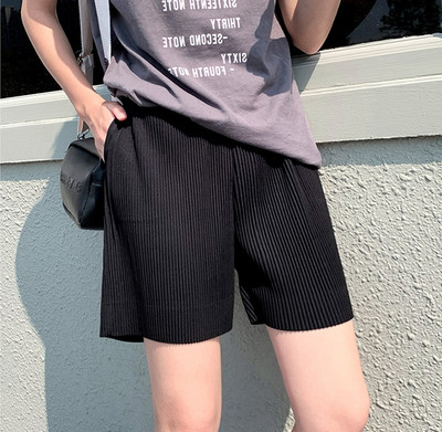 506# Vasaras ikdienišķas plānas krokas grūtnieču šorti ar platām kājām, vaļīgi elastīgu jostasvietu vēdera drēbes grūtniecēm Grūtniecība