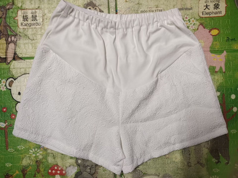 2024. aasta suvised rasedate kõhupüksid, lühikesed disainiga kõrge vöökohaga laiad jalad Rasedatele naistele Empired lühikesed püksid Raseduse lahtised Dobby püksid