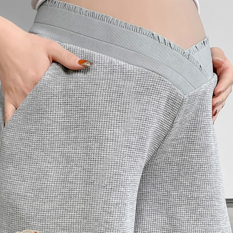 Suvised rasedad vahvlid Moodsad püksid Reguleeritavad kõhupüksid Riided rasedatele Naiste vabaajarõivad raseduse ajal magamiseks