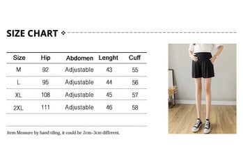 Летни ежедневни памучни къси панталони за бременни Свободни ластични дрехи за корема на талията за бременни жени Бременност Полупанталони с джобове
