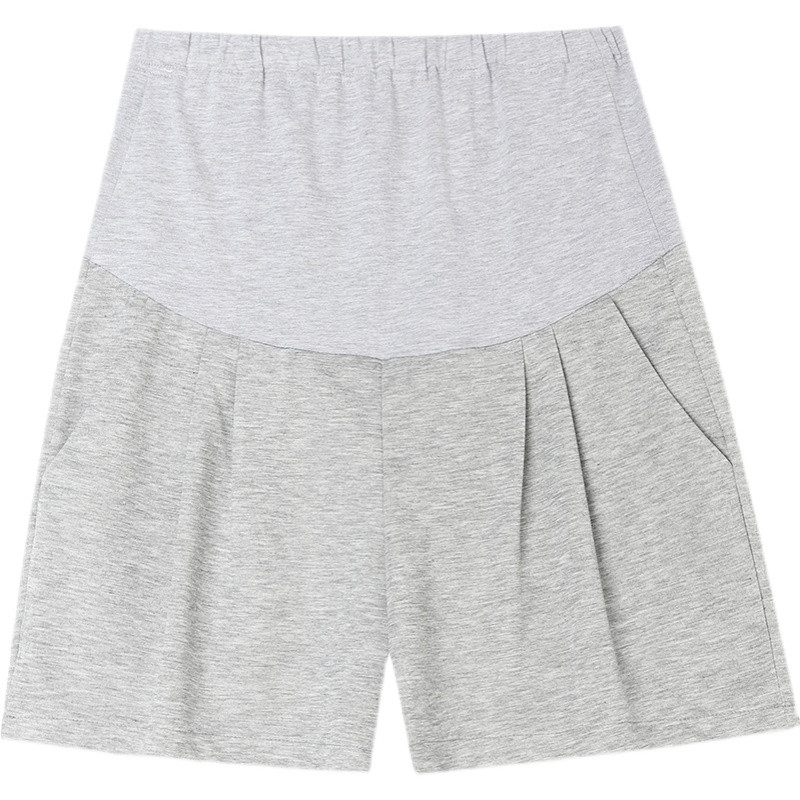 Suvised vabaaja puuvillased rasedate lühikesed püksid lahtised elastsed vöökohaga kõhuga riided rasedatele naistele rasedatele poolpükste taskud