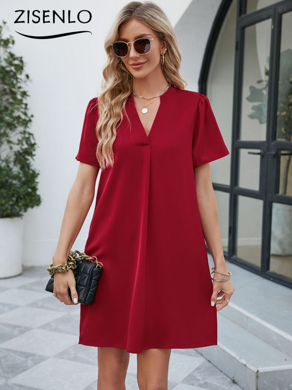 Moodsad suvekleidid 2024 Vabaaja vaba mood V-kaelusega Seksikad naistekleidid Elegantsed kleidid naistele Naisterõivad Vestidos