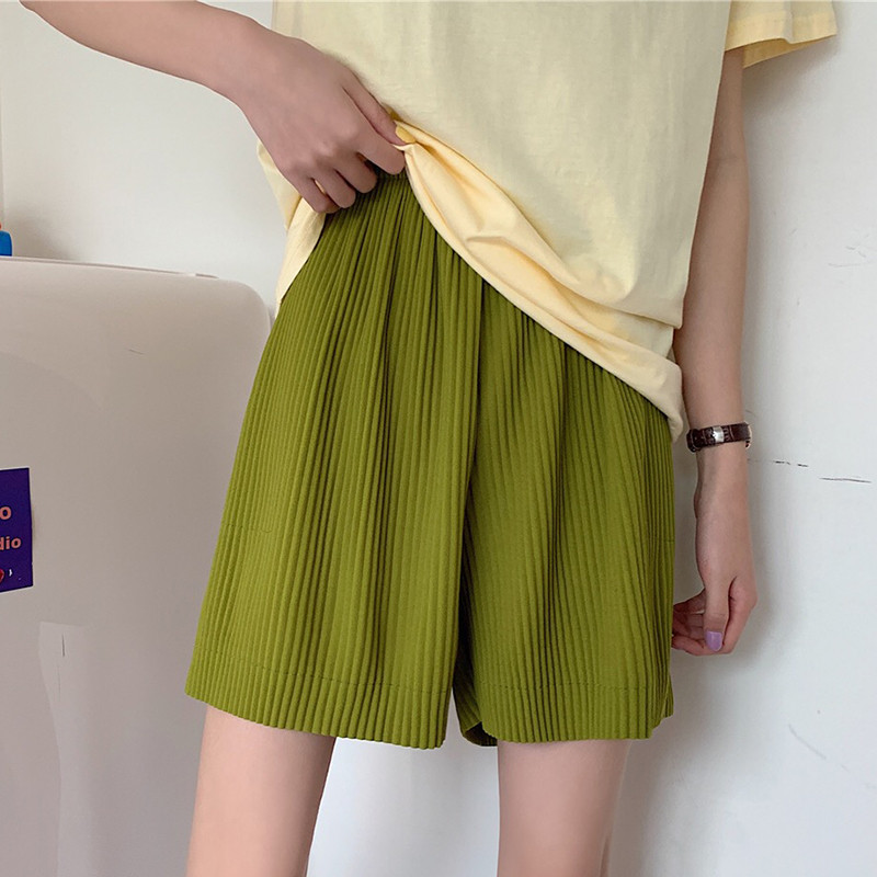 Jauni vasaras kroku šorti grūtniecēm ar augstu vidukli, vēderu platām kājām, brīvas drēbes grūtniecēm grūtniecības laikā, mājas apģērbs