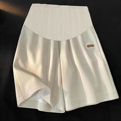 Grūtnieču vasaras ledus forši šorti, platas kājas, brīvas taisnas drēbes grūtniecēm ar elastīgu jostasvietu, vēderu, grūtniecības šorti 2024.