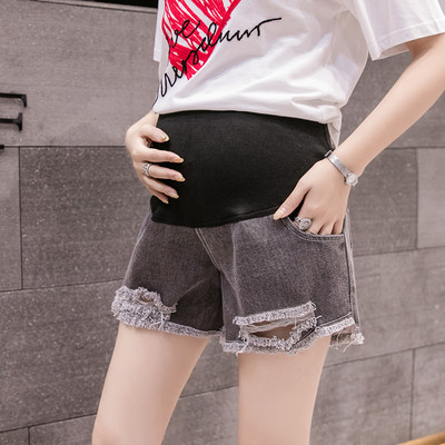 Suvised naised Rasedatele Lühikesed püksid Rasedus Lühikesed püksid Raseda Kõrge Vöökohaga Denim Suures Suuruses Pantalon Riided