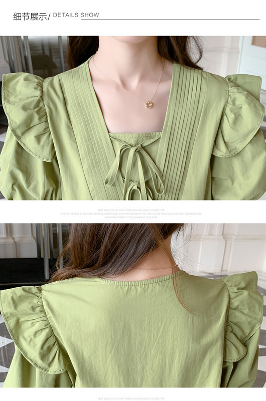 Sweet Bowknot kandilise kraega suvine rasedate kleit, punnis varrukatega rasedale naisele, A-joonega kleit, ühevärvilised raseduskleidid