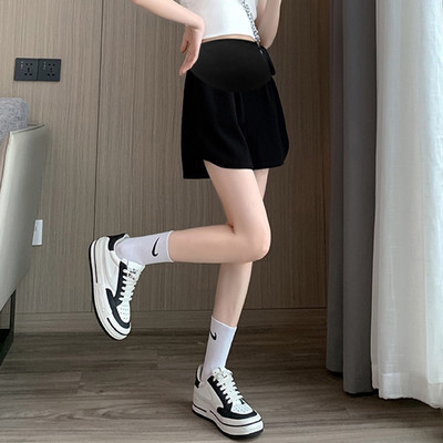 2024 ühevärviline suvine rasedajää siidist lühikesed püksid õhukesed lahtised vabaaja rasedad spordipüksid moes lühikesed püksid