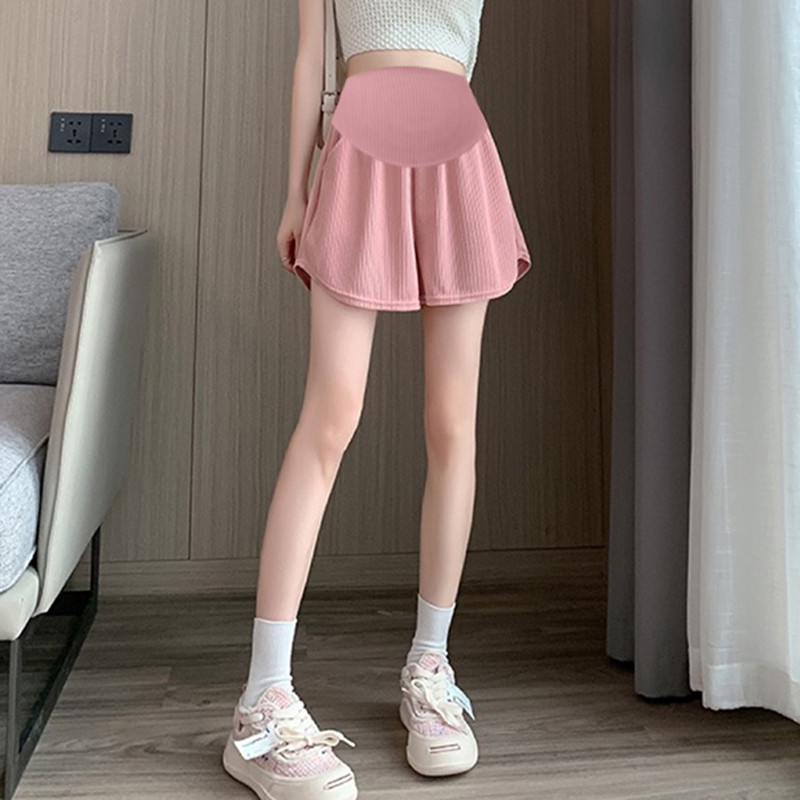 2024 ühevärviline suvine rasedajää siidist lühikesed püksid õhukesed lahtised vabaaja rasedad spordipüksid moes lühikesed püksid