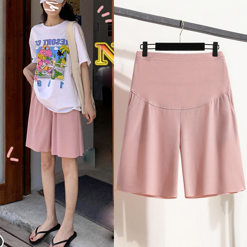 Grūtniecēm brīvā laika stara pēda ar platām kājām Vasaras vēdera bikses brīvas vingrošanas bikses ar augstu vidukli Grūtniecības sporta šorti