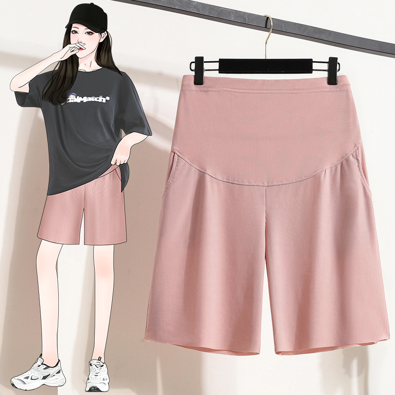 Grūtniecēm brīvā laika stara pēda ar platām kājām Vasaras vēdera bikses brīvas vingrošanas bikses ar augstu vidukli Grūtniecības sporta šorti
