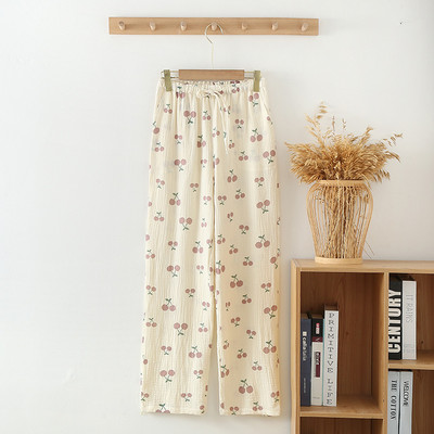 100% kokvilnas dzija Sākums Bikses Sievietēm Sleep Bottoms Hot Sale Fresh Print Pidžamas Bikses Sieviešu Wleepwear Sieviešu brīvas bikses