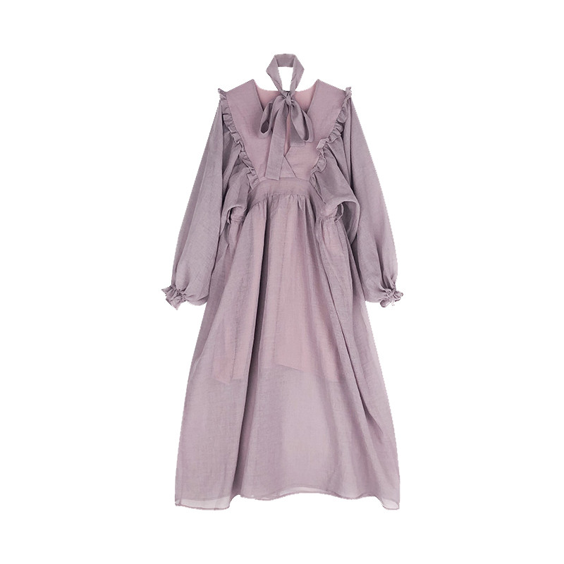 2024. gada pavasaris un vasara japāņu stila pasaku purpursarkana grūtnieču kleita ar augstu vidukli bez atzveltnes, leļļu kleitas, grūtniecēm