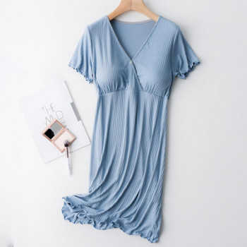 Άνετο φόρεμα για έγκυο ελαστικό γυναικείο φόρεμα μαλακής υφής Καθημερινό φόρεμα μετά τον τοκετό Θηλασμό έγκυος