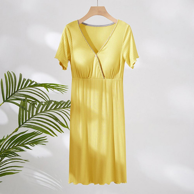 Mugav kleit rasedatele veniv naiste kleit Pehme tekstuuriga igapäevaselt kantav sünnitusjärgne imetamiskleit rasedatele