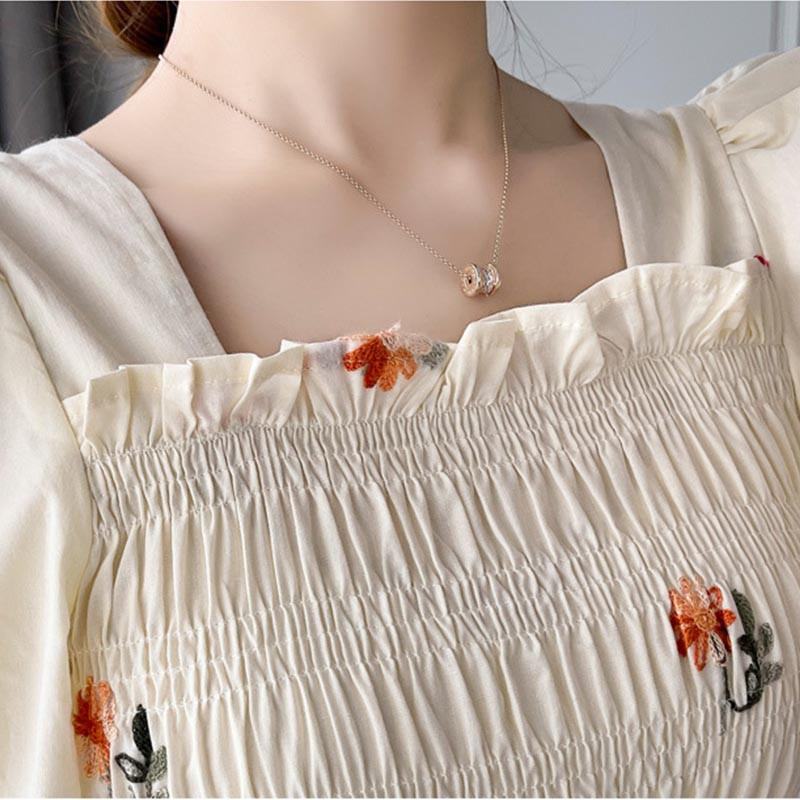 2024. aasta suvine rasedakleit, krae Cheongsam, armas puhvis varrukas, raseduskleidid, moedriided rasedatele