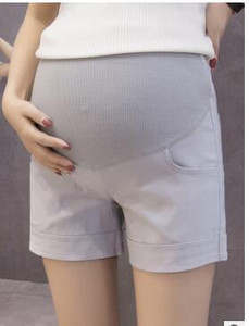 Balti ir juodi Vasariniai Motinystės šortai Nėštumo drabužiai Kelnės nėščiosioms Drabužiai Elastinis juosmuo Laisvalaikės kelnės