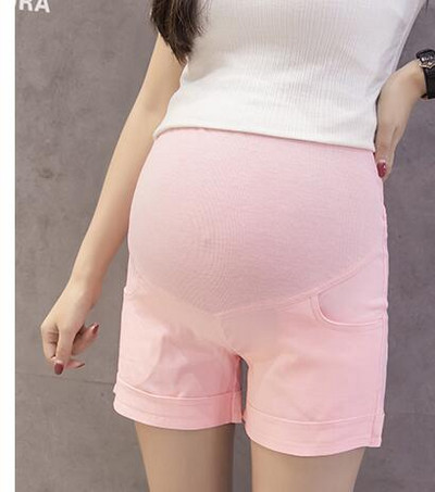 Balti ir juodi Vasariniai Motinystės šortai Nėštumo drabužiai Kelnės nėščiosioms Drabužiai Elastinis juosmuo Laisvalaikės kelnės