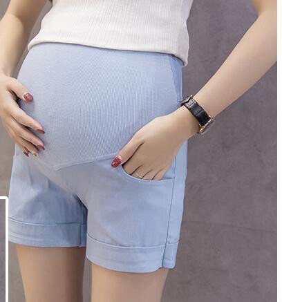 Balti ir juodi Vasariniai Motinystės šortai Nėštumo drabužiai Kelnės nėščiosioms Drabužiai Elastinis juosmuo Laisvalaikės kelnės