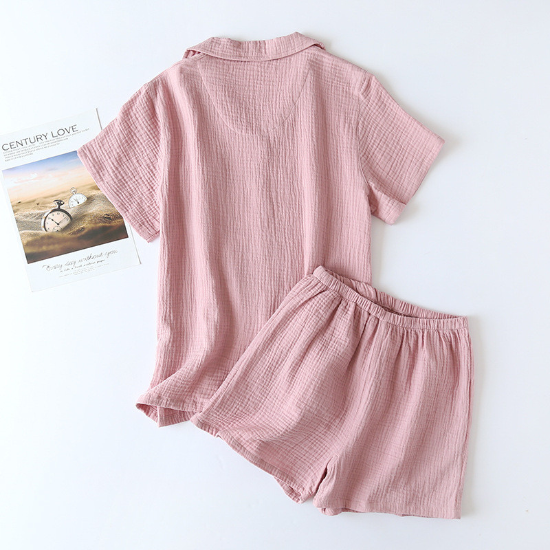 Pantaloni scurți cu mâneci scurte Costum de pijama pentru femei Îmbrăcăminte ocazională Stil la modă Set de pijama de 2 bucăți de vară Subțire Imbracaminte de dormit pentru femei