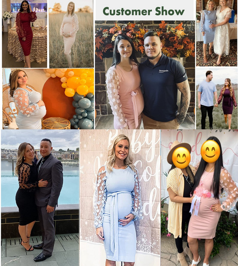 Ziedu sieta Bishop kleita ar garām piedurknēm grūtnieču Midi kleita, rudens grūtnieču bodycon kleita bērnu dušai/kāzu viesim/fotosesijai