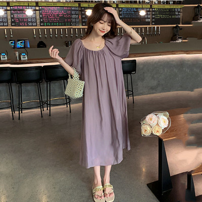 Rasedate suvekleidid rasedatele naistele 2023. aasta uued korea õlgadeta täisvõrkkangast varrukatega raseduskleidid