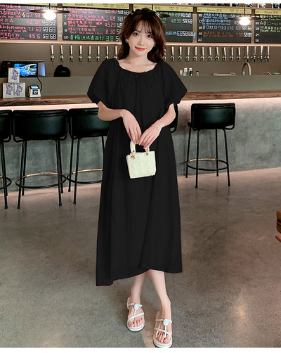 Rasedate suvekleidid rasedatele naistele 2023. aasta uued korea õlgadeta täisvõrkkangast varrukatega raseduskleidid