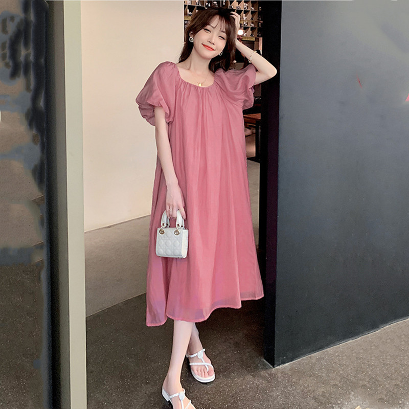 Rasedate suvekleidid rasedatele naistele 2023. aasta uued korea õlgadeta täisvõrkkangast varrukatega raseduskleidid