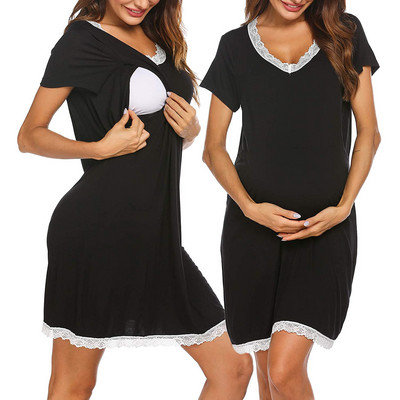 Rasedate magamisriided Rasedad Naised Imetavad Ööridid V kaelusega Imetav Öösärk Kleit Ropa Mujer Embarazada Premama