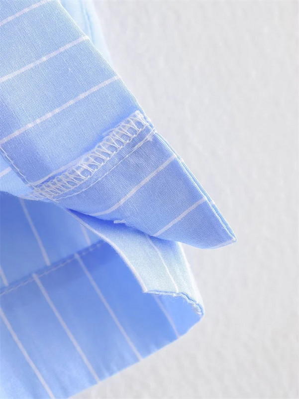 Vasaras jaunas sieviešu zilas, baltas svītras miega šorti Pamata stilīgi, elastīgi elastīgi ar augstu vidukli ar sprādzi īsām platām bikses