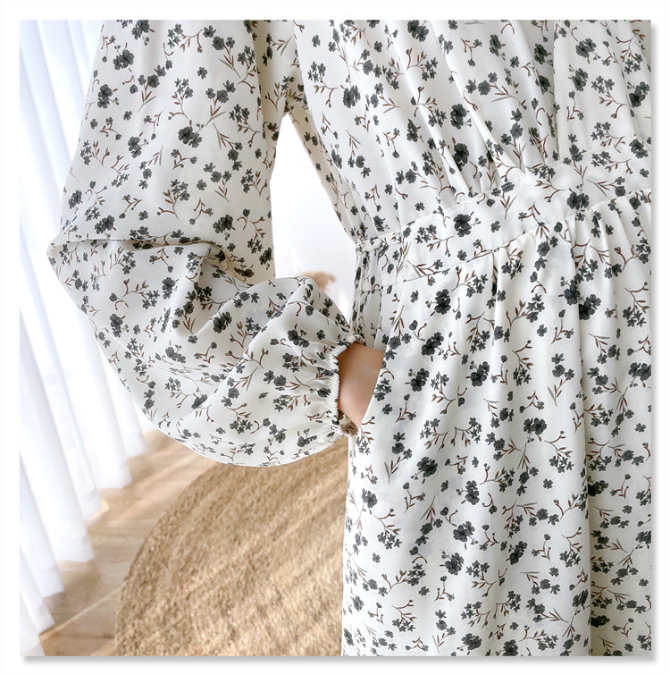 Fdfklak ziedu kleita grūtniecēm, apģērbi ar garām piedurknēm grūtniecēm, 2022. gada pavasara un vasaras grūtnieču kleita