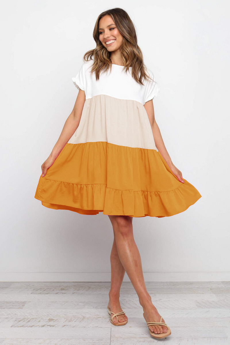 Vasaras grūtnieču sauļošanās kleita kontrastkrāsu kleita grūtniecēm, pludmales apģērbs Vestidos, brīvs Premama apģērbs, 2021. gada elegants