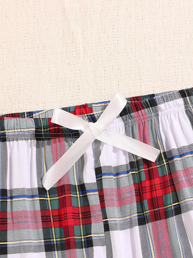 Punase ja roosa ruuduline naiste pidžaamapüksid, elastsed nööriga vöökohal magamispüksid täispikkuses tagumikku magamisriided ööpesu lamamistool