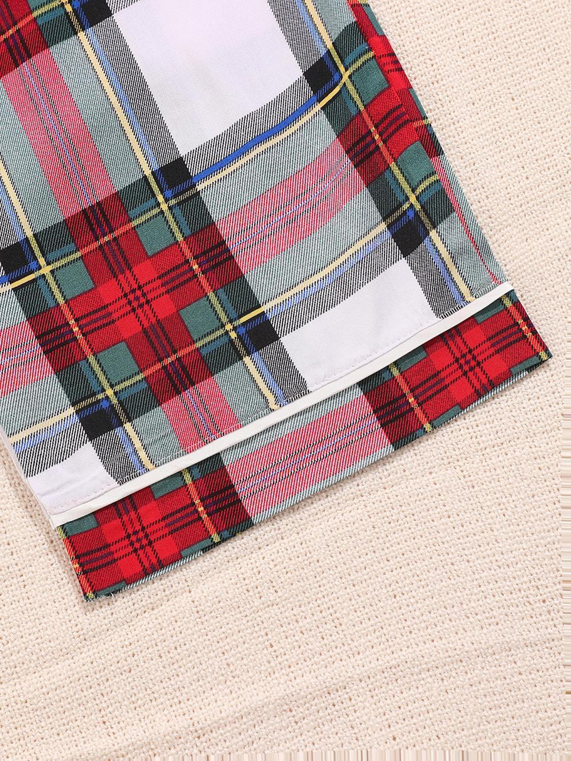 Punase ja roosa ruuduline naiste pidžaamapüksid, elastsed nööriga vöökohal magamispüksid täispikkuses tagumikku magamisriided ööpesu lamamistool