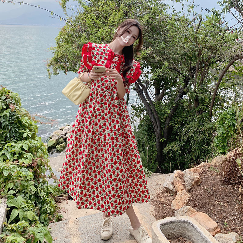 Suvine rasedate fotograafia kleit, volangidega, suur Peter Pan krae, volangidega lapiline rase naine, lilleline kleit, pühaderiided