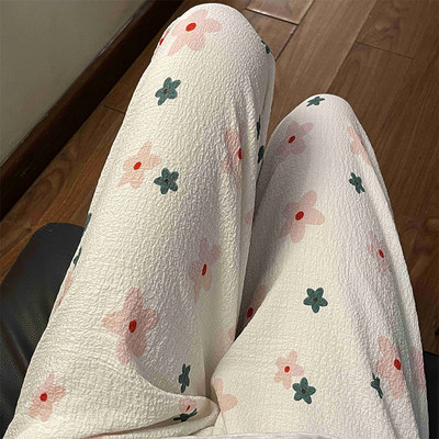 Magamispüksid Naiste Lilled Kõik sobivad Lihtne Sügisene Elegantne Armas Populaarne Vanust vähendav daamid Korea stiilis Kujundatud võluv