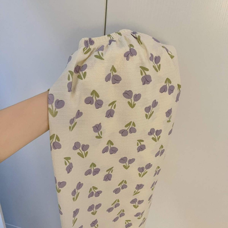 Magamispüksid Naiste Lilled Kõik sobivad Lihtne Sügisene Elegantne Armas Populaarne Vanust vähendav daamid Korea stiilis Kujundatud võluv