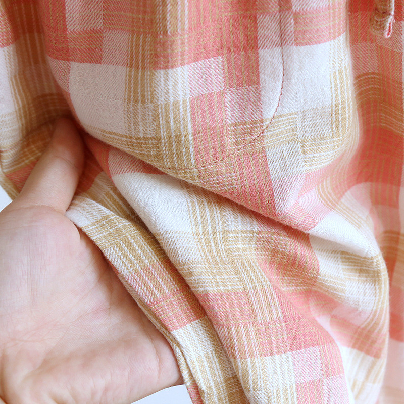 Pantaloni noi de pijama 100% bumbac pentru femei Moda largi în carouri Pantaloni lungi Harajuku de vară pentru femei șic