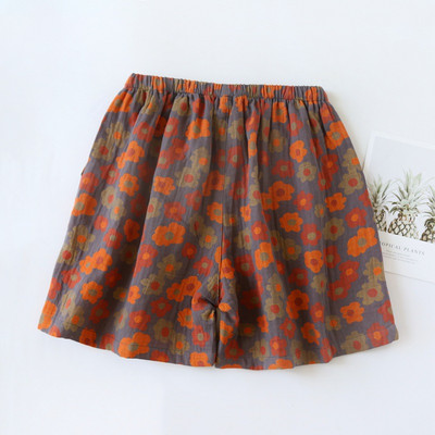 2023. gada japāņu vasara, jaunas sieviešu pidžamas, 100% kokvilnas krepveida šorti, ikdienas sieviešu pidžamas, lielas retro stila ērtas mājas bikses