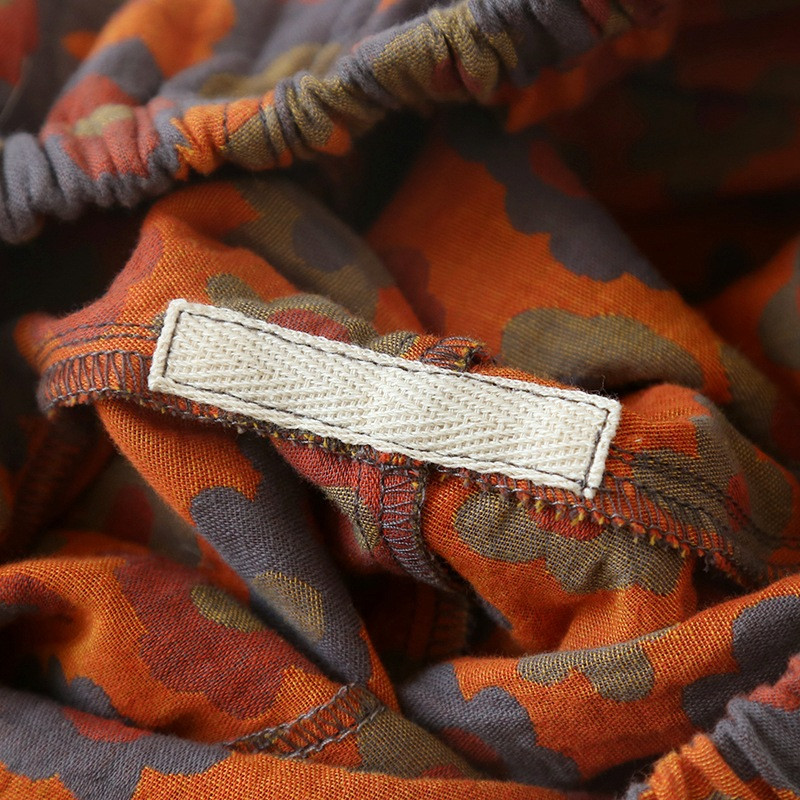 2023. gada japāņu vasara, jaunas sieviešu pidžamas, 100% kokvilnas krepveida šorti, ikdienas sieviešu pidžamas, lielas retro stila ērtas mājas bikses