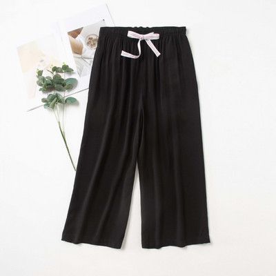 Capris pidžamas bikses Sieviešu brīvas vasaras mīkstas kokvilnas mājas bikses augstas kvalitātes platas kājas liela izmēra mājas gaisa kondicionēšanas bikses