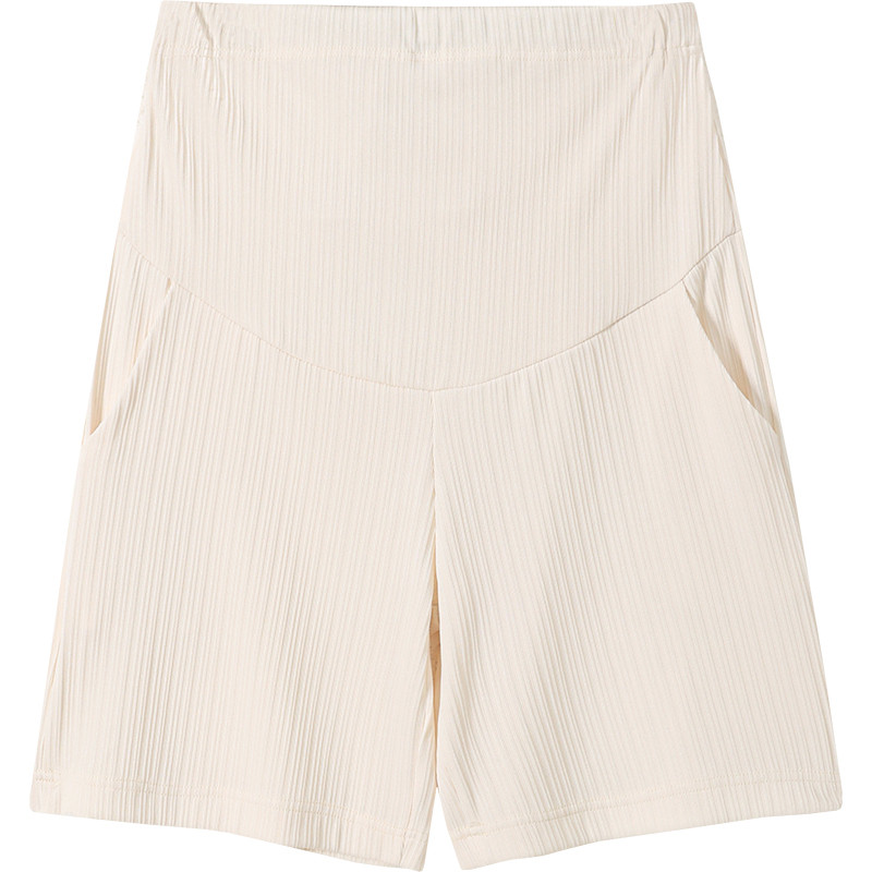 Καλοκαιρινή μόδα Σορτς για έγκυες γυναίκες Λεπτά εξωτερικά βαμβακερά παντελόνια κοιλιάς με τσέπες μονόχρωμο παντελόνι εγκυμοσύνης φαρδύ